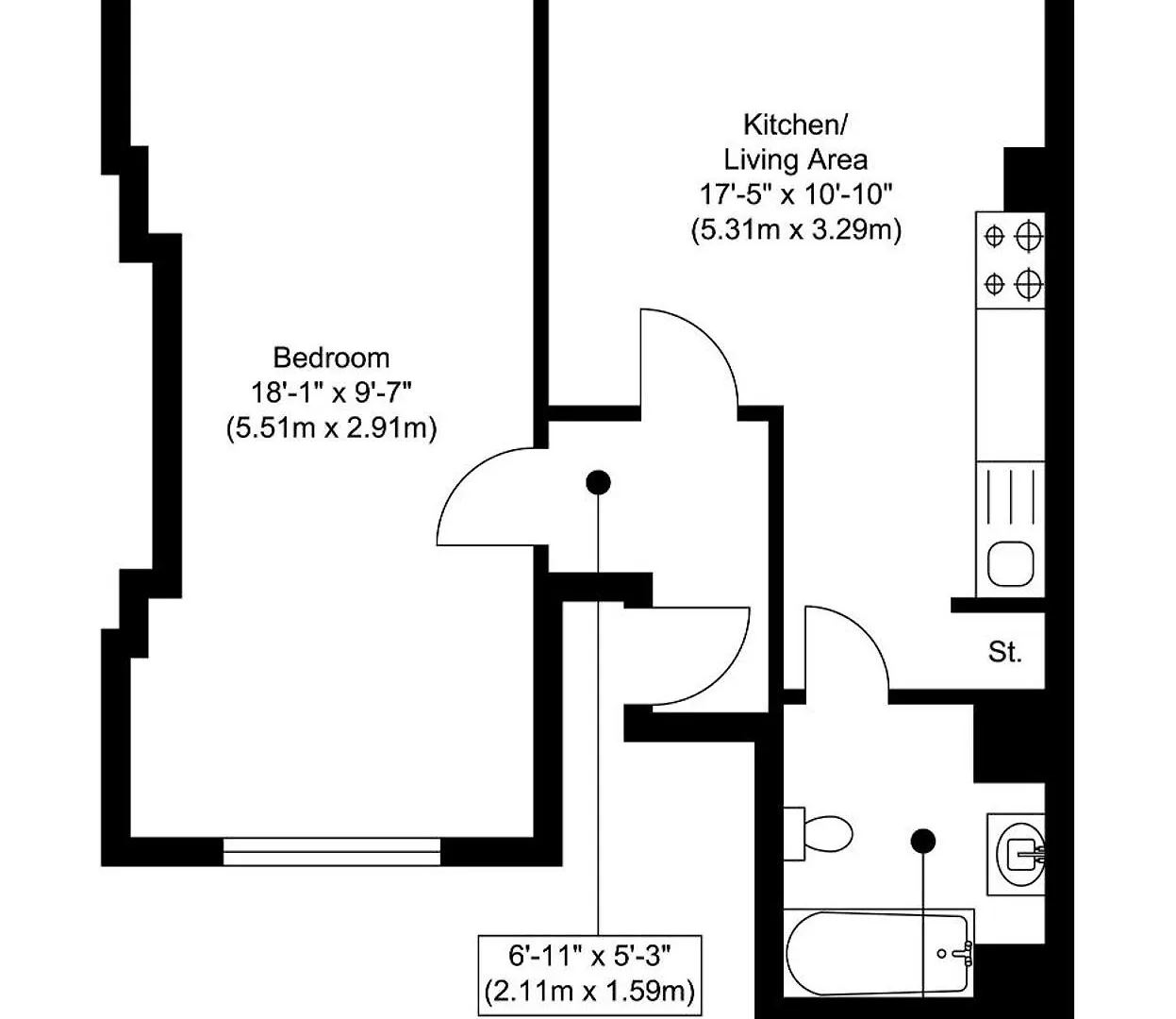 1 Bed Cheshire St London City Brick Lane 0*,